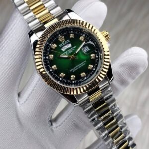 Gold Quartz Watch For Men(Rolex datejust)