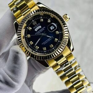 Gold Quartz Watch For Men(Rolex datejust)