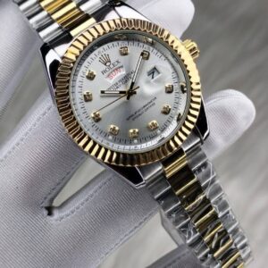 Gold Quartz Watch For Men(Rolex datejust)