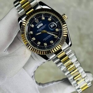 Gold Quartz Watch For Men(Rolex datejust)