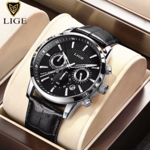 Lige Chronograph Stainless Steel Silver Belt Watch