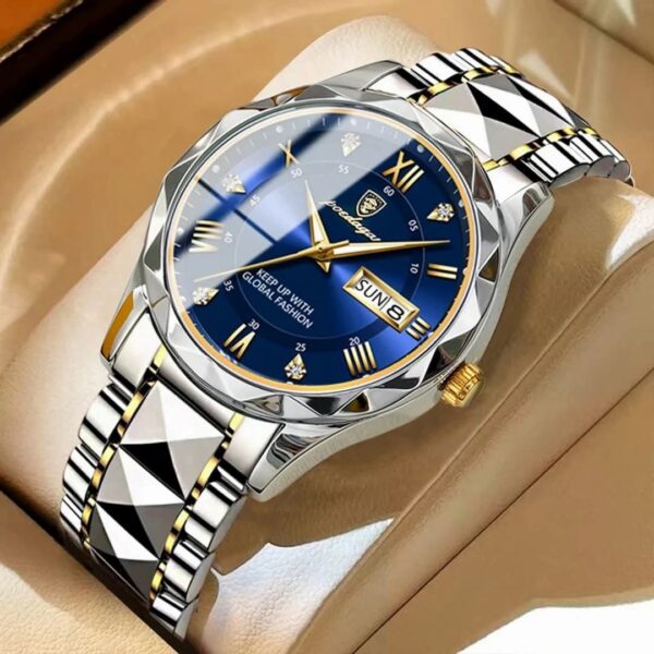 POEDAGAR 615 Diamond Cut Watch For Men - Image 2